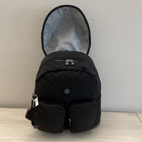 Kipling Fiona Medium Backpack KI9346 - Black w Glam Silver (NWT) - Picture 8 of 14